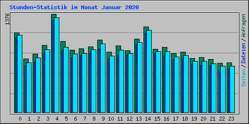 Stunden-Statistik im Monat Januar 2020
