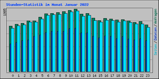Stunden-Statistik im Monat Januar 2022