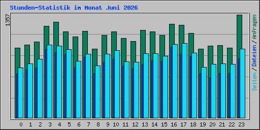Stunden-Statistik im Monat Juni 2026