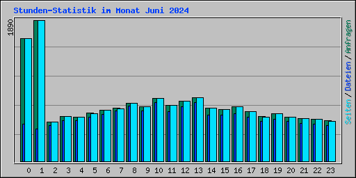 Stunden-Statistik im Monat Juni 2024