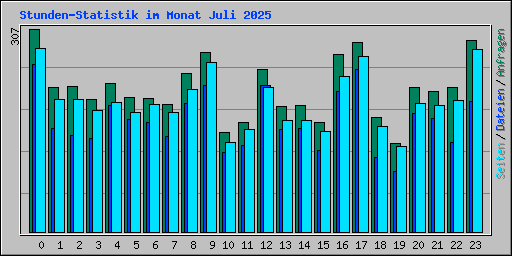 Stunden-Statistik im Monat Juli 2025