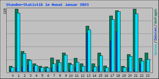 Stunden-Statistik im Monat Januar 2023