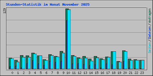 Stunden-Statistik im Monat November 2025