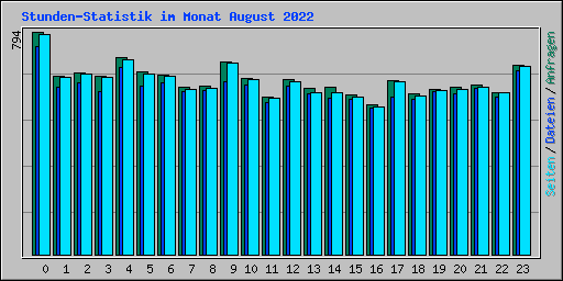 Stunden-Statistik im Monat August 2022