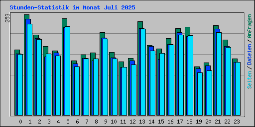 Stunden-Statistik im Monat Juli 2025